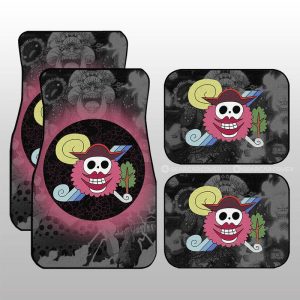 Big Mom Pirates Flag Car Floor Mats Custom One Piece Anime Car Accessories