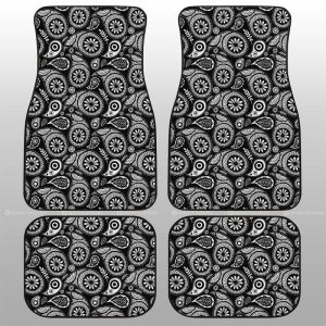 Black Paisley Pattern Car Floor Mats Custom Car Accessories