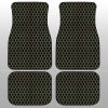 Black Pattern Car Floor Mats Custom Honeycomb Background Car Accessories