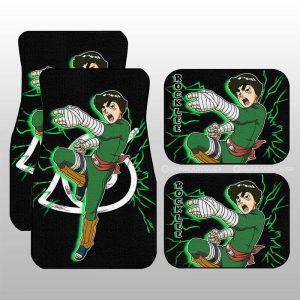 Black Rock Lee Car Floor Mats Custom Anime