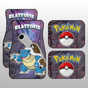 Blastoise Car Floor Mats Custom Anime Galaxy Manga Style