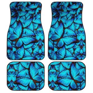 Blue Butterfly Car Floor Mats Custom Cool Car Accessories