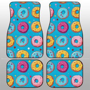 Blue Donuts Car Floor Mats Custom Girly Pattern Car Accessories