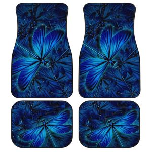 Blue Dragonfly Car Floor Mats Custom Dragonfly Car Accessories