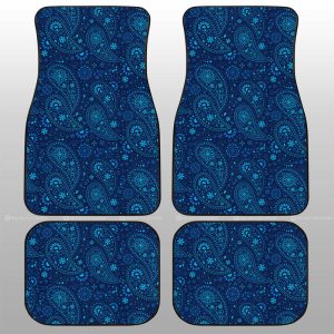 Blue Paisley Pattern Car Floor Mats Custom Car Accessories