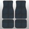 Blue Pattern Car Floor Mats Custom Honeycomb Background Car Accessories