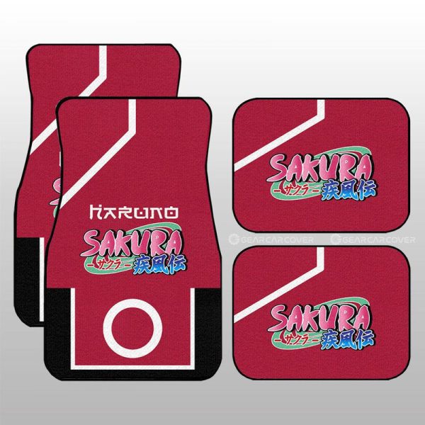 Boruto Sakura Uniform Car Floor Mats Custom Anime Car Interior Accessories