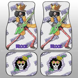 Brook Car Floor Mats Custom One Piece Anime