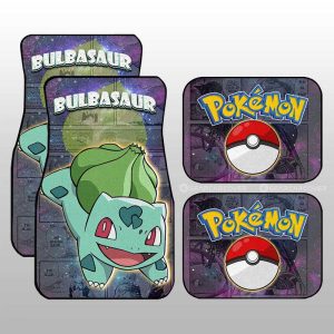 Bulbasaur Car Floor Mats Custom Galaxy Manga Style