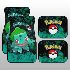 Bulbasaur Car Floor Mats Custom Tie Dye Style Anime Car Accessories