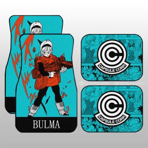 Bulma Car Floor Mats Custom Manga Color Style