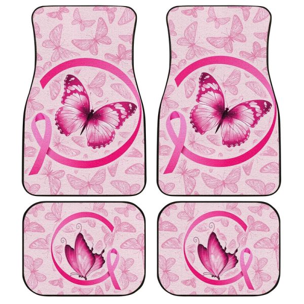 Butterfly Car Floor Mats Custom Breast Cancer Meanigful Car Accessories