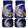 Cat Car Floor Mats Custom I Love You To The Moon And Back Car Accessories Meaningful