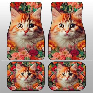 Cat Floral Car Floor Mats Custom Car Accessories