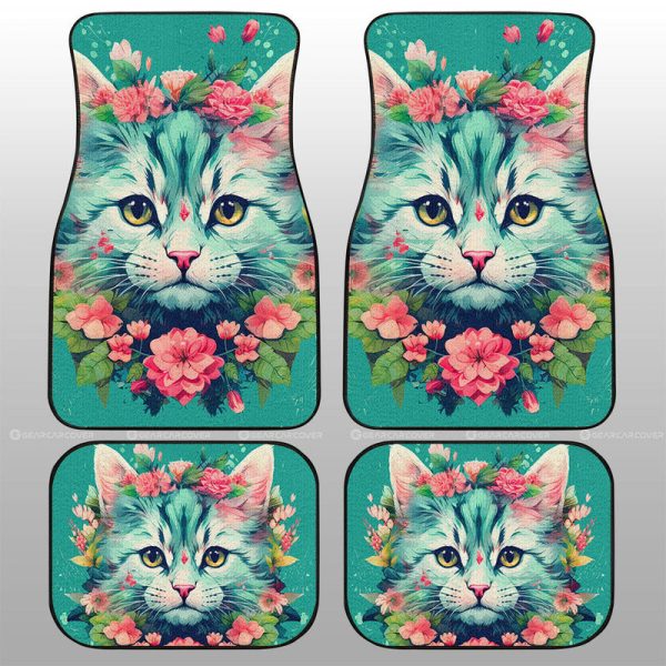 Cat Floral Car Floor Mats Custom Car Accessories