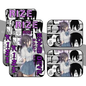 Chainsaw Man Rize Car Floor Mats Custom Anime Car Interior Accessories