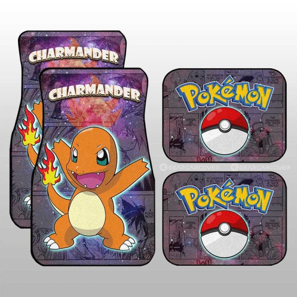 Charmander Car Floor Mats Custom Anime Galaxy Manga Style