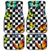 Checkerboard Butterfly Car Floor Mats Custom Colorful Car Accessories