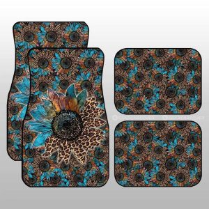 Cheetah Sunflower Car Floor Mats Custom Car Accessories