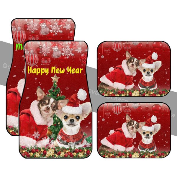 Chihuahuas Christmas Car Floor Mats Custom Car Accessories For Dog Lovers