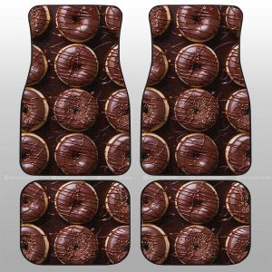 Chocolate Donuts Car Floor Mats Custom Girly Pattern Car Accessories