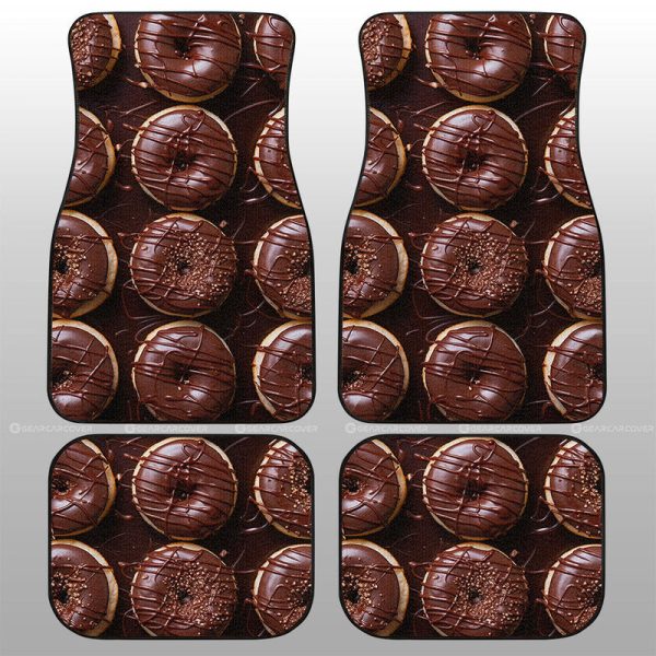 Chocolate Donuts Car Floor Mats Custom Girly Pattern Car Accessories