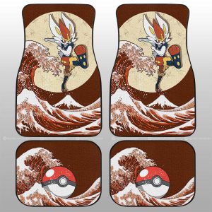 Cinderace Car Floor Mats Custom Pokemon Car Accessories