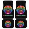 Colorful Flower Peace Car Floor Mats Get Your Happy On Car Accessories