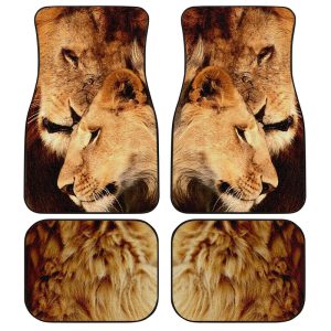 Couple Lion Car Floor Mats Custom Car Accessories Anniversary Gifts