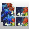 Couple Turtle Car Floor Mats Custom Hibiscus Flowers Car Accessories