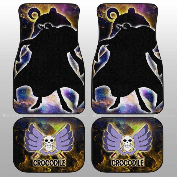 Crocodile Car Floor Mats Custom One Piece Anime Silhouette Style