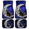 Cute Dachshund Car Floor Mats Custom I Love You To The Moon And Back Galaxy Car Accessories Meaningful