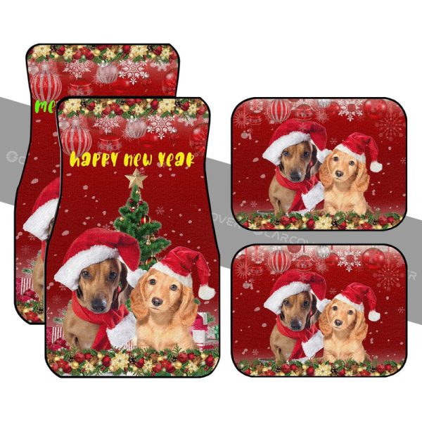 Cute Dachshunds Car Floor Mats Custom Car Interior Accessories Christmas