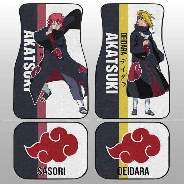 Deidara And Sasori Car Floor Mats Custom Anime Car Accessories For Fans