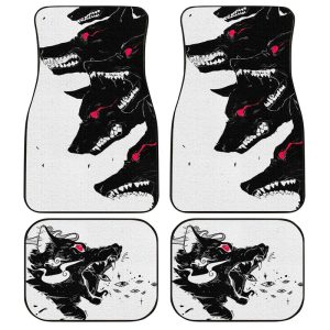 Demon Black Wolf Car Floor Mats Custom Wolf Car Accessories