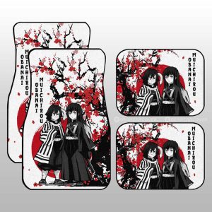 Demon Slayer Anime Car Floor Mats Obanai and Muichiro Mix Car Accessories