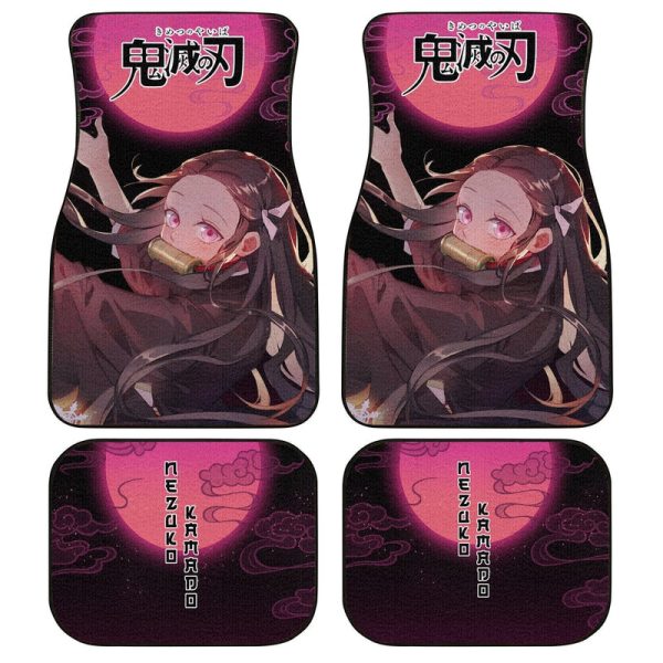 Demon Slayer Nezuko Car Floor Mats Custom Moonlight Anime Car Accessories