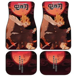 Demon Slayer Rengoku Car Floor Mats Custom Anime Car Accessories