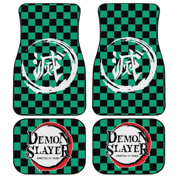 Demon Slayer Tanjiro Car Floor Mats Custom Uniform Anime Car Accessories