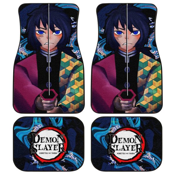 Demon Slayer Tomioka Giyuu Car Floor Mats Custom Face Anime Car Accessories