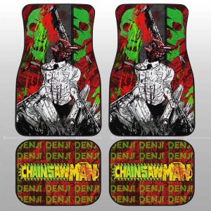 Denji Car Floor Mats Custom Chainsaw Man Anime Car Accessories