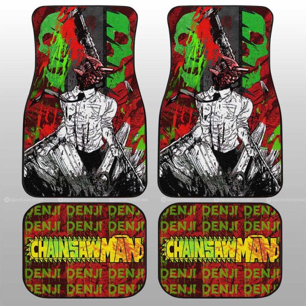 Denji Car Floor Mats Custom Chainsaw Man Anime Car Accessories