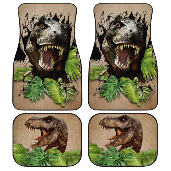 Dinosaur Car Floor Mats Custom Tropical Car Accessories