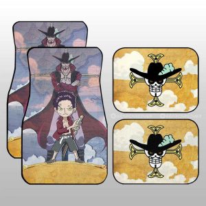 Dracule Mihawk Car Floor Mats Custom Map Car Accessories For Fans