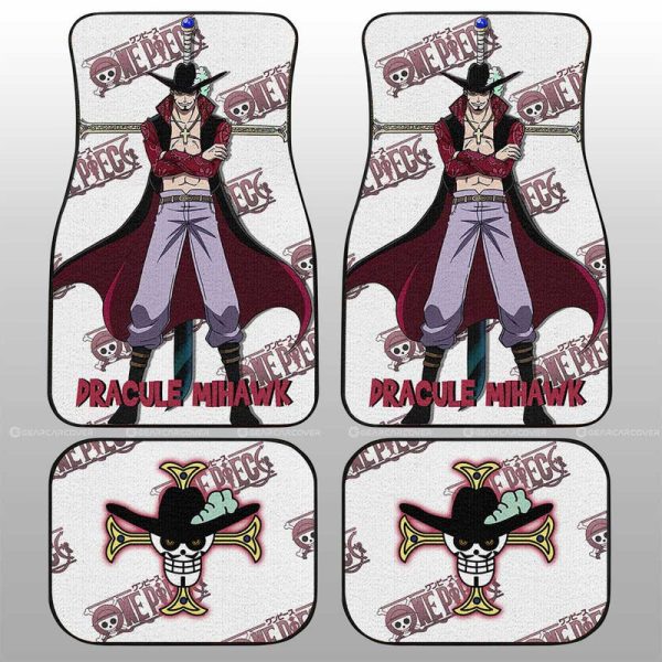 Dracule Mihawk Car Floor Mats Custom One Piece Anime