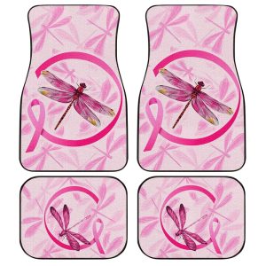 Dragonfly Car Floor Mats Custom Breast Cancer Car Accessories