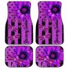 Dragonfly Car Floor Mats Custom Purple Sunflower Car Accessories