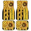 Dragonfly Car Floor Mats Custom Yellow Sunflower Car Accessories