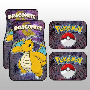 Dragonite Car Floor Mats Custom Galaxy Manga Style