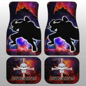 Edward Newgate Car Floor Mats Custom One Piece Anime Silhouette Style